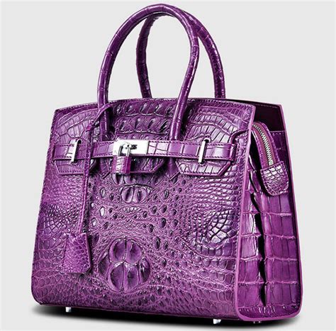 purple fake crocodile bag|Croc Bags & Purses .